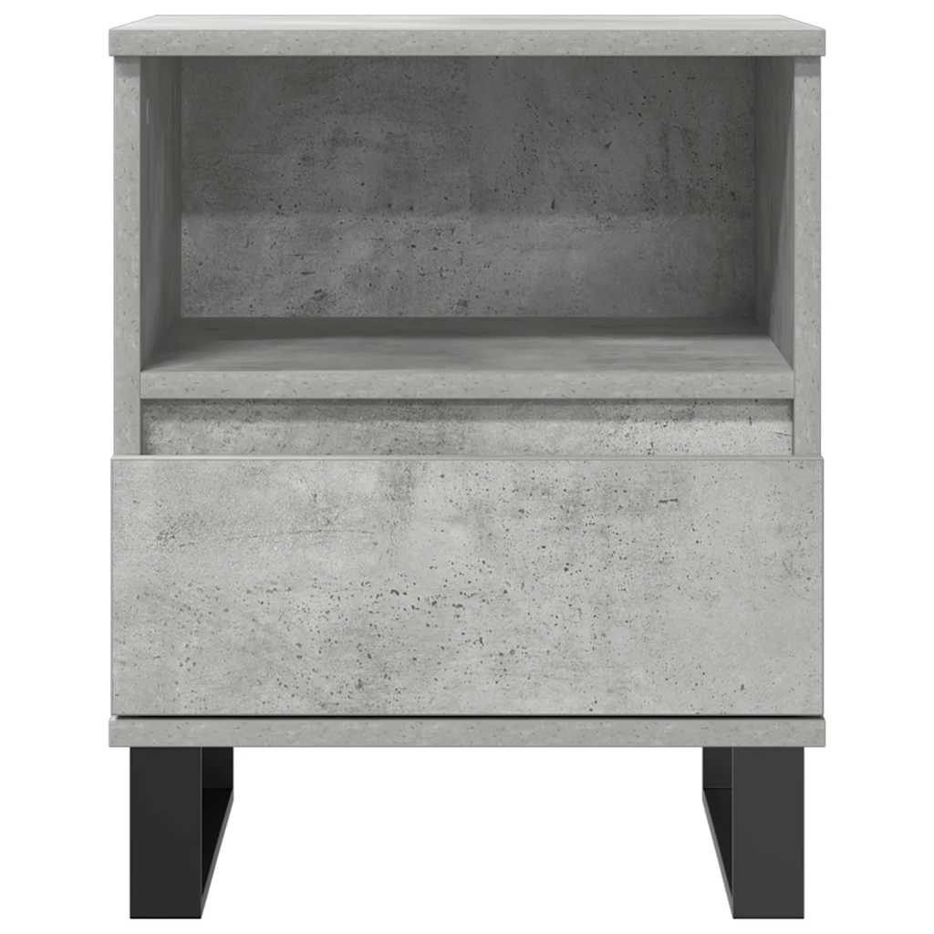 Κομοδίνο Γκρι Σκυροδέματος 40 x 35 x 50 εκ. από Επεξεργ. Ξύλο