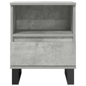 Κομοδίνα 2 τεμ. Γκρι Σκυροδέματος 40x35x50 εκ. Επεξεργ. Ξύλο