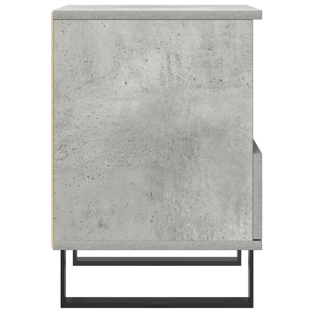 Κομοδίνα 2 τεμ. Γκρι Σκυροδέματος 40x35x50 εκ. Επεξεργ. Ξύλο