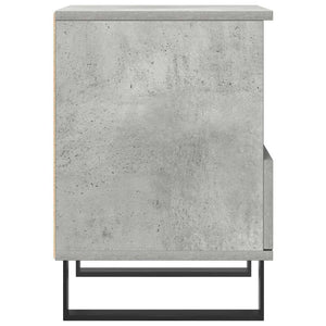 Κομοδίνα 2 τεμ. Γκρι Σκυροδέματος 40x35x50 εκ. Επεξεργ. Ξύλο