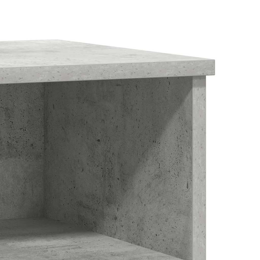 Κομοδίνα 2 τεμ. Γκρι Σκυροδέματος 40x35x50 εκ. Επεξεργ. Ξύλο