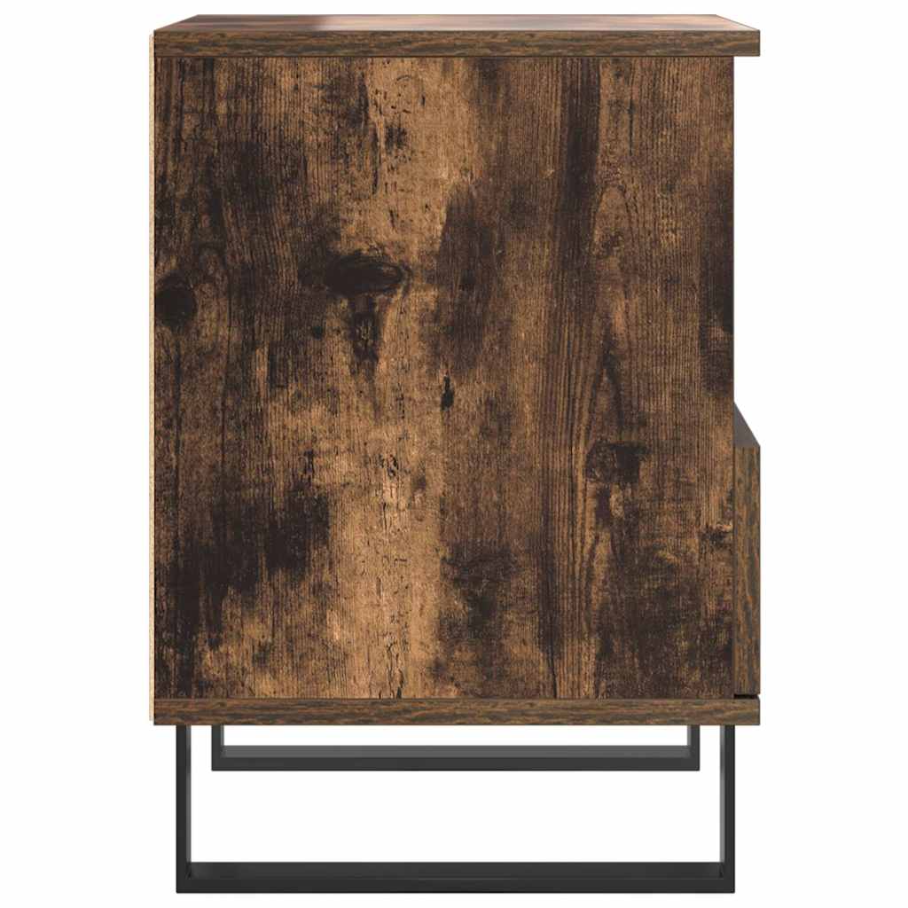 Κομοδίνα 2 τεμ. Καπνιστή Δρυς 40 x 35 x 50 εκ. Επεξεργ. Ξύλο