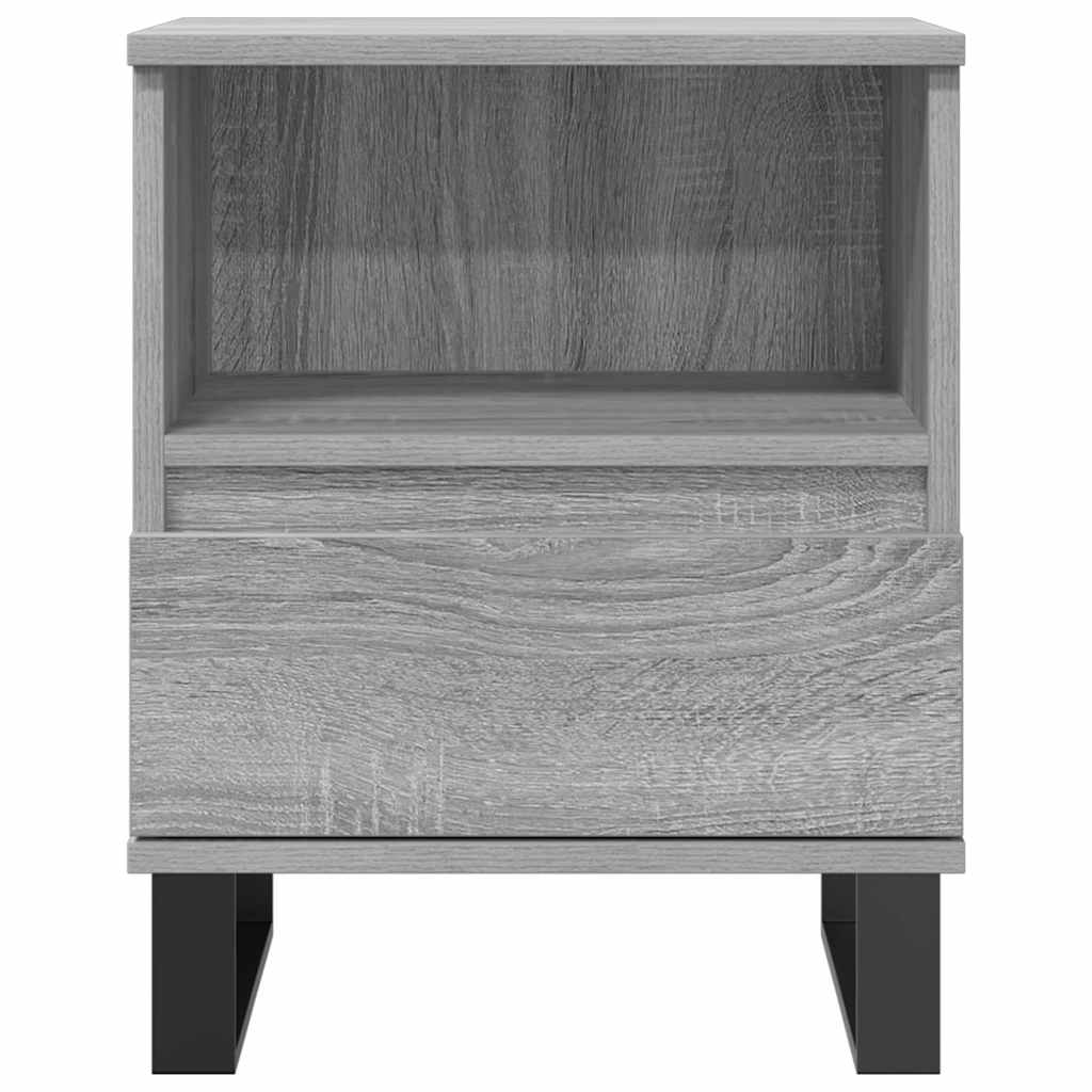 Κομοδίνα 2 τεμ. Γκρι Sonoma 40 x 35 x 50 εκ. από Επεξεργ. Ξύλο