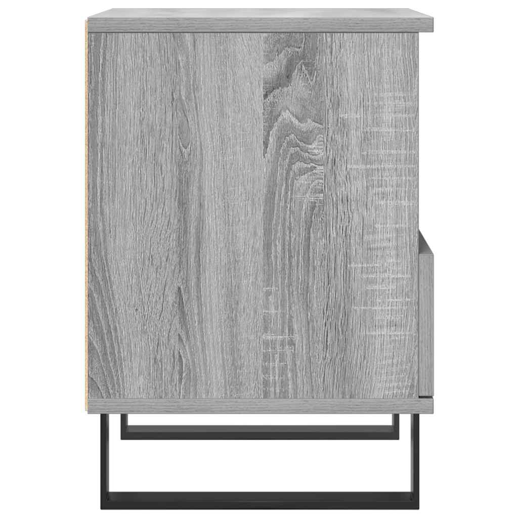 Κομοδίνα 2 τεμ. Γκρι Sonoma 40 x 35 x 50 εκ. από Επεξεργ. Ξύλο