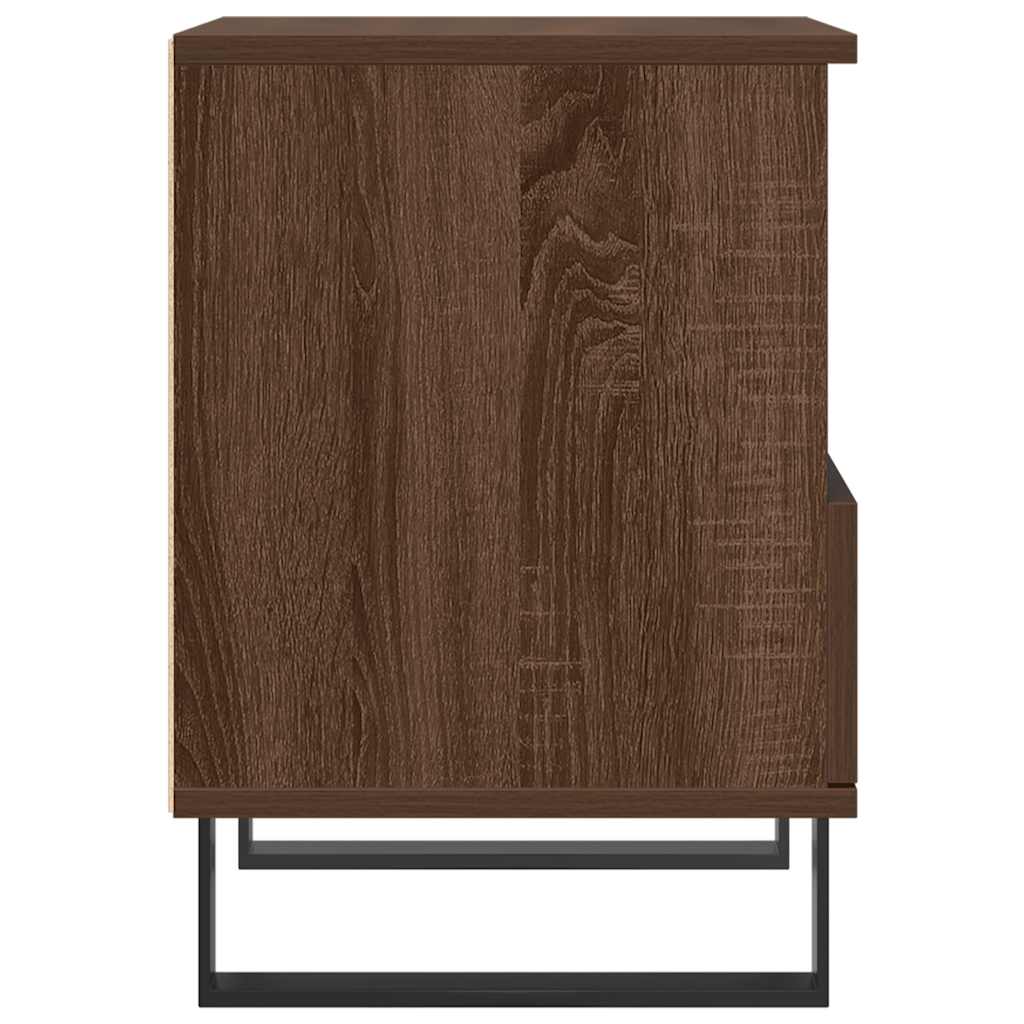 Κομοδίνο Καφέ Δρυς 40 x 35 x 50 εκ. από Επεξεργασμένο Ξύλο
