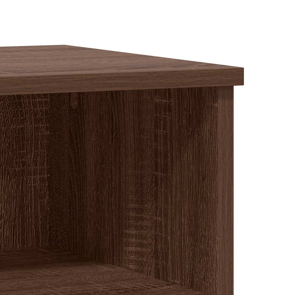 Κομοδίνο Καφέ Δρυς 40 x 35 x 50 εκ. από Επεξεργασμένο Ξύλο