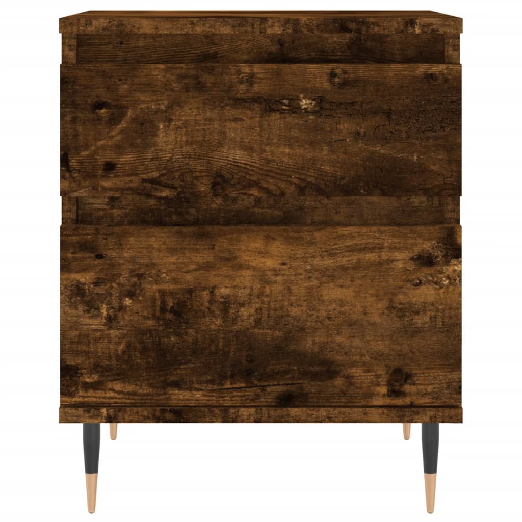 Κομοδίνα 2 τεμ. Καπνιστή Δρυς 40 x 35 x 50 εκ. Επεξεργ. Ξύλο