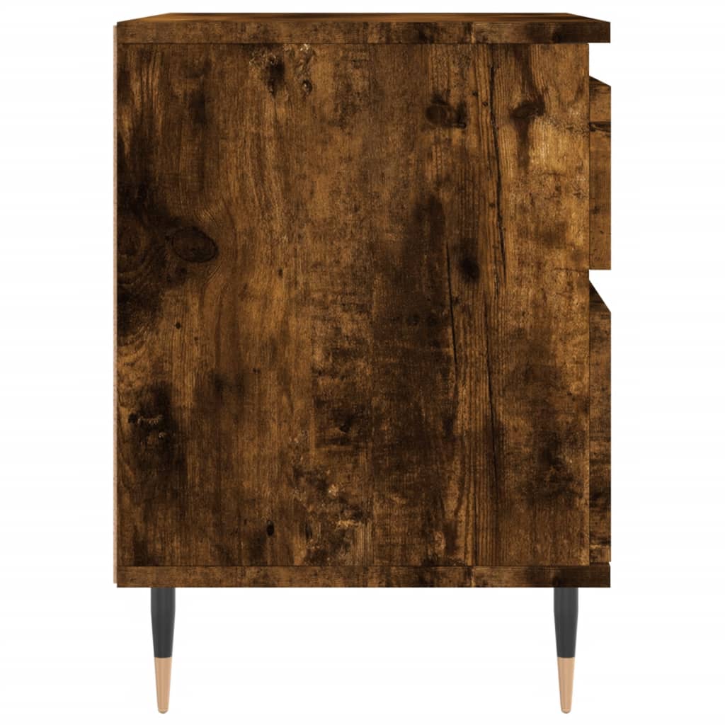 Κομοδίνα 2 τεμ. Καπνιστή Δρυς 40 x 35 x 50 εκ. Επεξεργ. Ξύλο