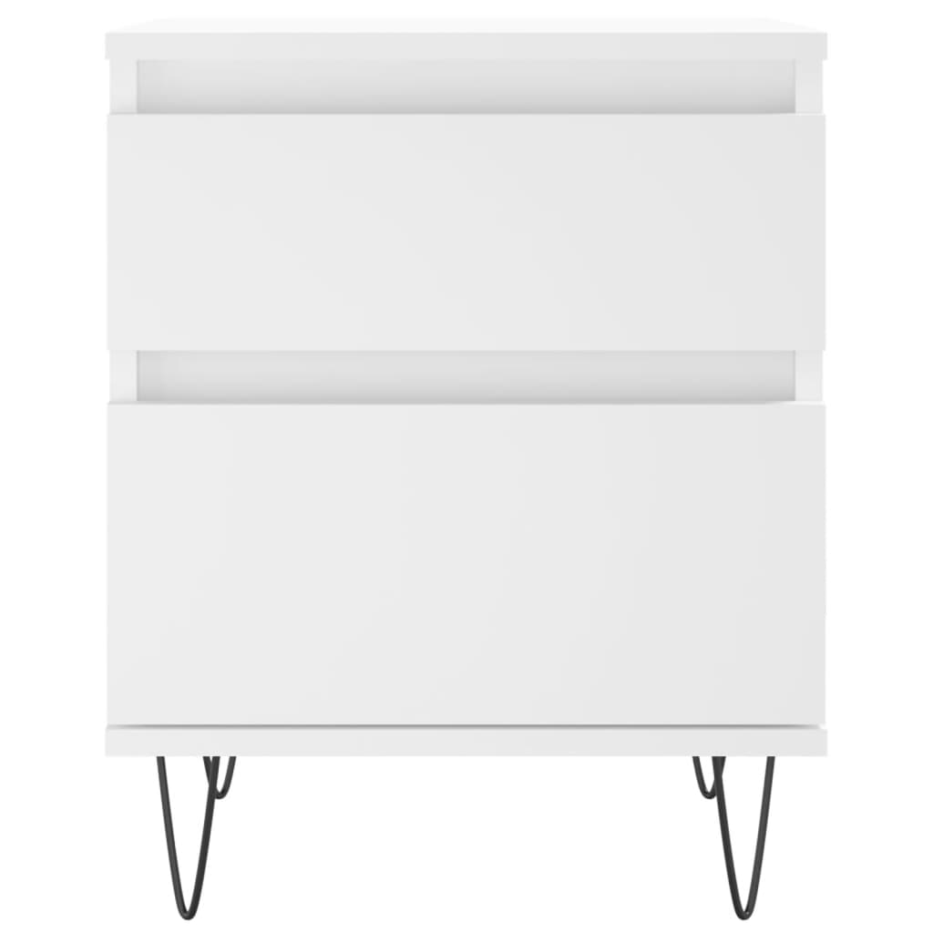 Κομοδίνο Λευκό 40 x 35 x 50 εκ. από Επεξεργασμένο Ξύλο - Pakobazaar