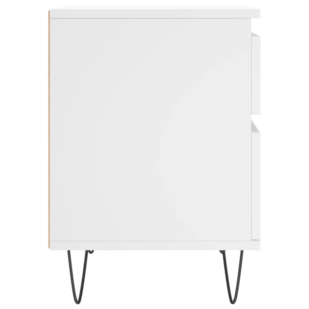 Κομοδίνο Λευκό 40 x 35 x 50 εκ. από Επεξεργασμένο Ξύλο - Pakobazaar