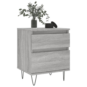 Κομοδίνο Γκρι Sonoma 40 x 35 x 50 εκ. από Επεξεργασμένο Ξύλο