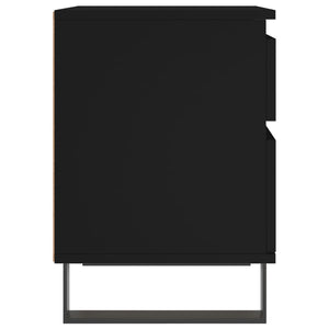 Κομοδίνα 2 τεμ. Μαύρα 40 x 35 x 50 εκ. από Επεξεργασμένο Ξύλο