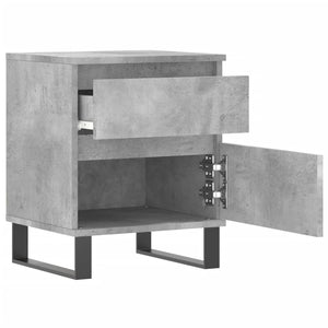 Κομοδίνο Γκρι Σκυροδέματος 40 x 35 x 50 εκ. από Επεξεργ. Ξύλο