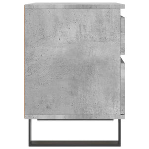 Κομοδίνο Γκρι Σκυροδέματος 40 x 35 x 50 εκ. από Επεξεργ. Ξύλο