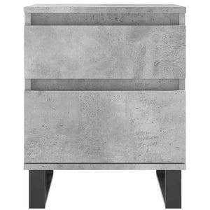 Κομοδίνα 2 τεμ. Γκρι Σκυροδέματος 40x35x50 εκ. Επεξεργ. Ξύλο - Pakobazaar