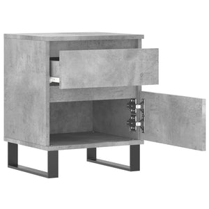 Κομοδίνα 2 τεμ. Γκρι Σκυροδέματος 40x35x50 εκ. Επεξεργ. Ξύλο - Pakobazaar