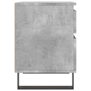 Κομοδίνα 2 τεμ. Γκρι Σκυροδέματος 40x35x50 εκ. Επεξεργ. Ξύλο - Pakobazaar