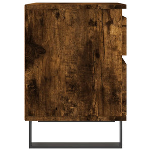 Κομοδίνα 2 τεμ. Καπνιστή Δρυς 40 x 35 x 50 εκ. Επεξεργ. Ξύλο
