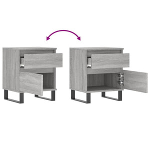 Κομοδίνο Γκρι Sonoma 40 x 35 x 50 εκ. από Επεξεργασμένο Ξύλο