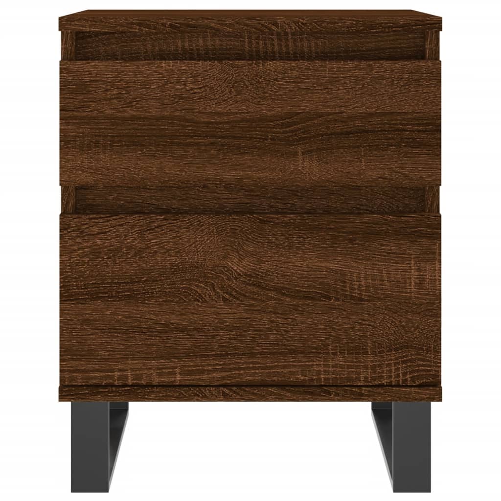 Κομοδίνο Καφέ Δρυς 40 x 35 x 50 εκ. από Επεξεργασμένο Ξύλο