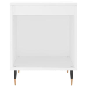 Κομοδίνα Λευκά 2 τεμ. 40 x 35 x 50 εκ. από Επεξεργασμένο Ξύλο