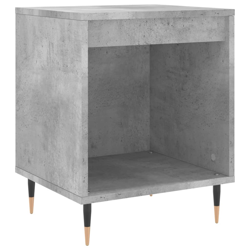 Κομοδίνα 2 τεμ. Γκρι Σκυροδέματος 40x35x50 εκ. Επεξεργ. Ξύλο