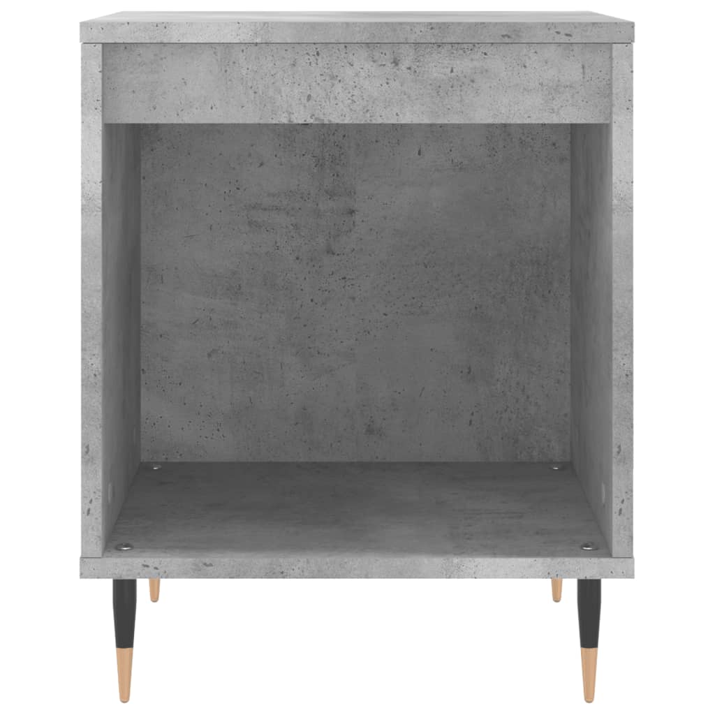 Κομοδίνα 2 τεμ. Γκρι Σκυροδέματος 40x35x50 εκ. Επεξεργ. Ξύλο