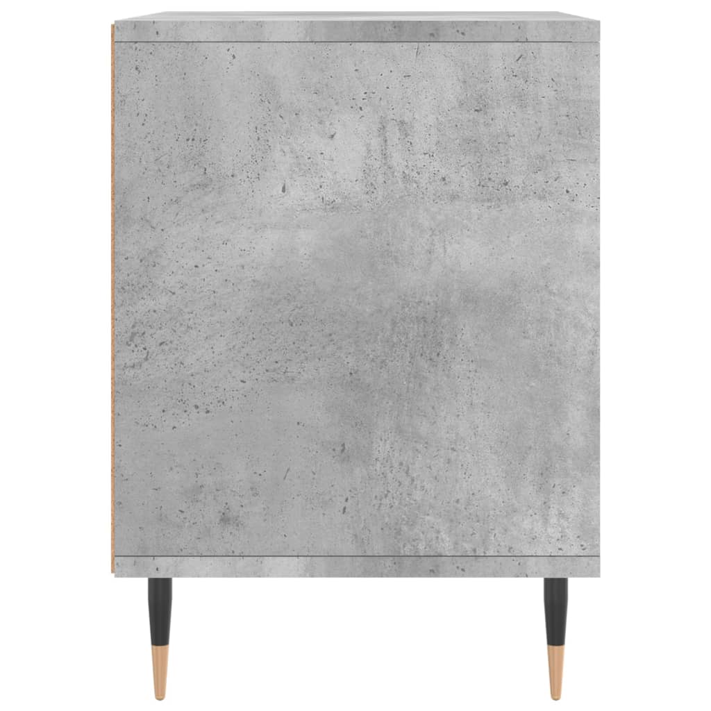 Κομοδίνα 2 τεμ. Γκρι Σκυροδέματος 40x35x50 εκ. Επεξεργ. Ξύλο