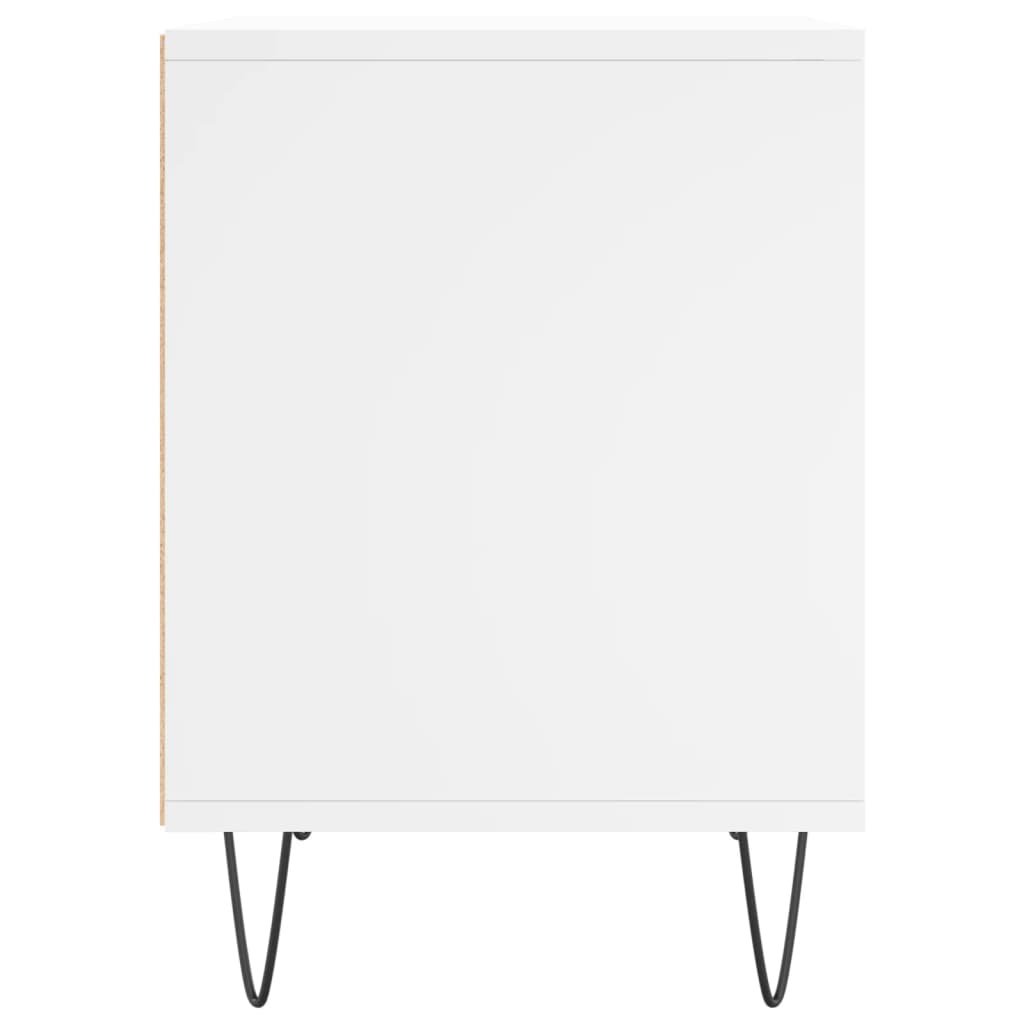 Κομοδίνα Λευκά 2 τεμ. 40 x 35 x 50 εκ. από Επεξεργασμένο Ξύλο - Pakobazaar