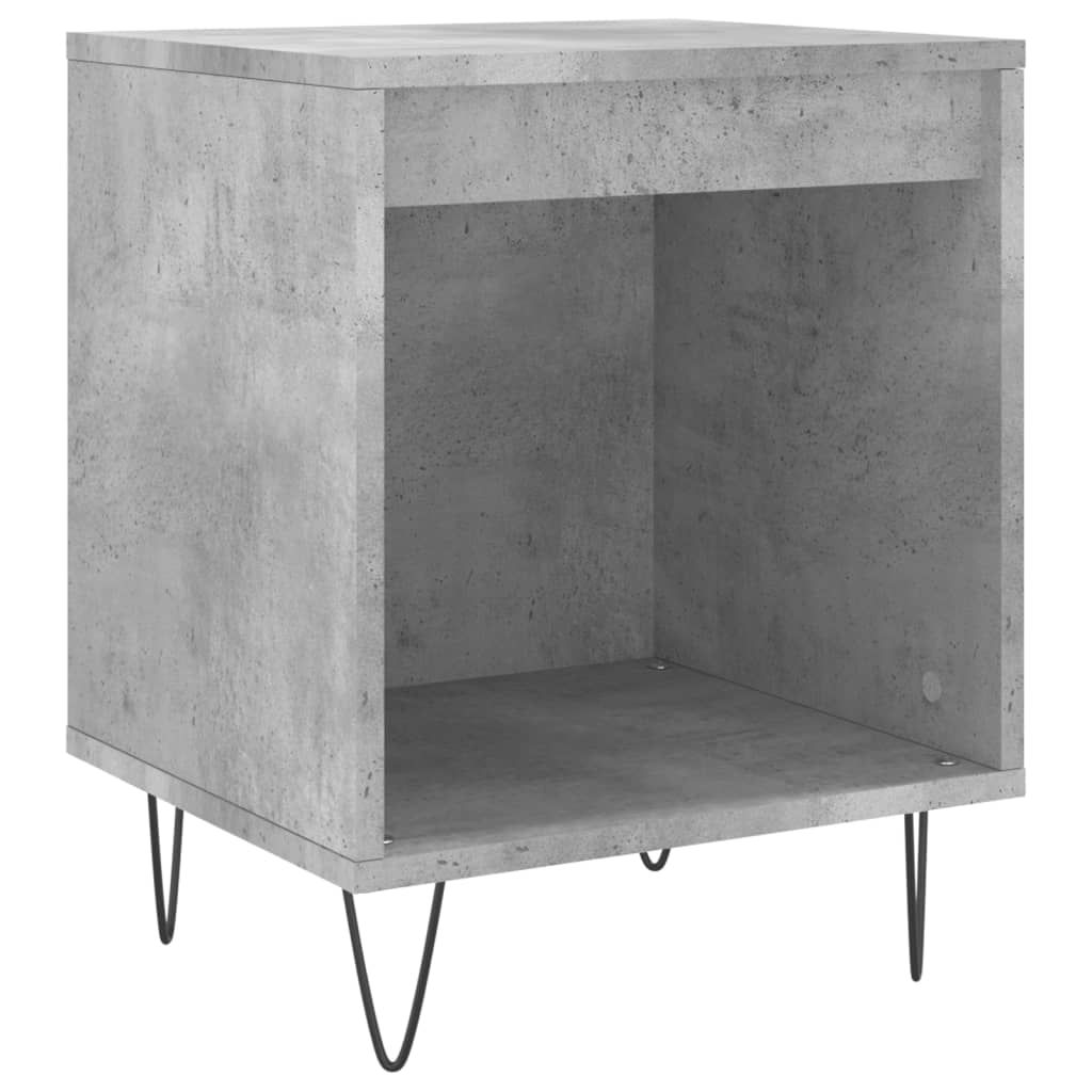 Κομοδίνο Γκρι Σκυροδέματος 40 x 35 x 50 εκ. από Επεξεργ. Ξύλο