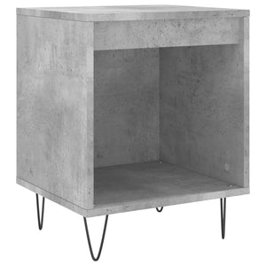 Κομοδίνα 2 τεμ. Γκρι Σκυροδέματος 40x35x50 εκ. Επεξεργ. Ξύλο