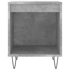 Κομοδίνα 2 τεμ. Γκρι Σκυροδέματος 40x35x50 εκ. Επεξεργ. Ξύλο