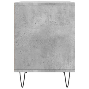 Κομοδίνα 2 τεμ. Γκρι Σκυροδέματος 40x35x50 εκ. Επεξεργ. Ξύλο