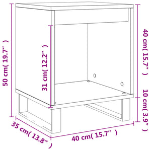 Κομοδίνο Sonoma Δρυς 40 x 35 x 50 εκ. από Επεξεργ. Ξύλο