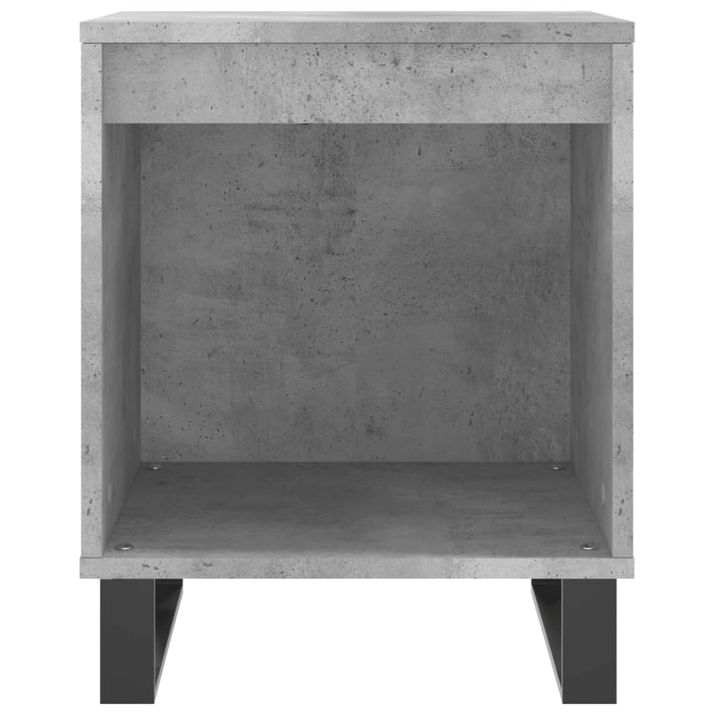 Κομοδίνα 2 τεμ. Γκρι Σκυροδέματος 40x35x50 εκ. Επεξεργ. Ξύλο