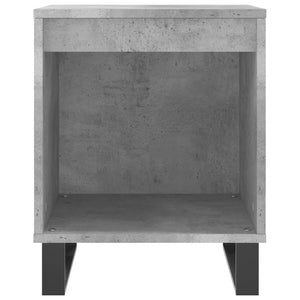 Κομοδίνα 2 τεμ. Γκρι Σκυροδέματος 40x35x50 εκ. Επεξεργ. Ξύλο