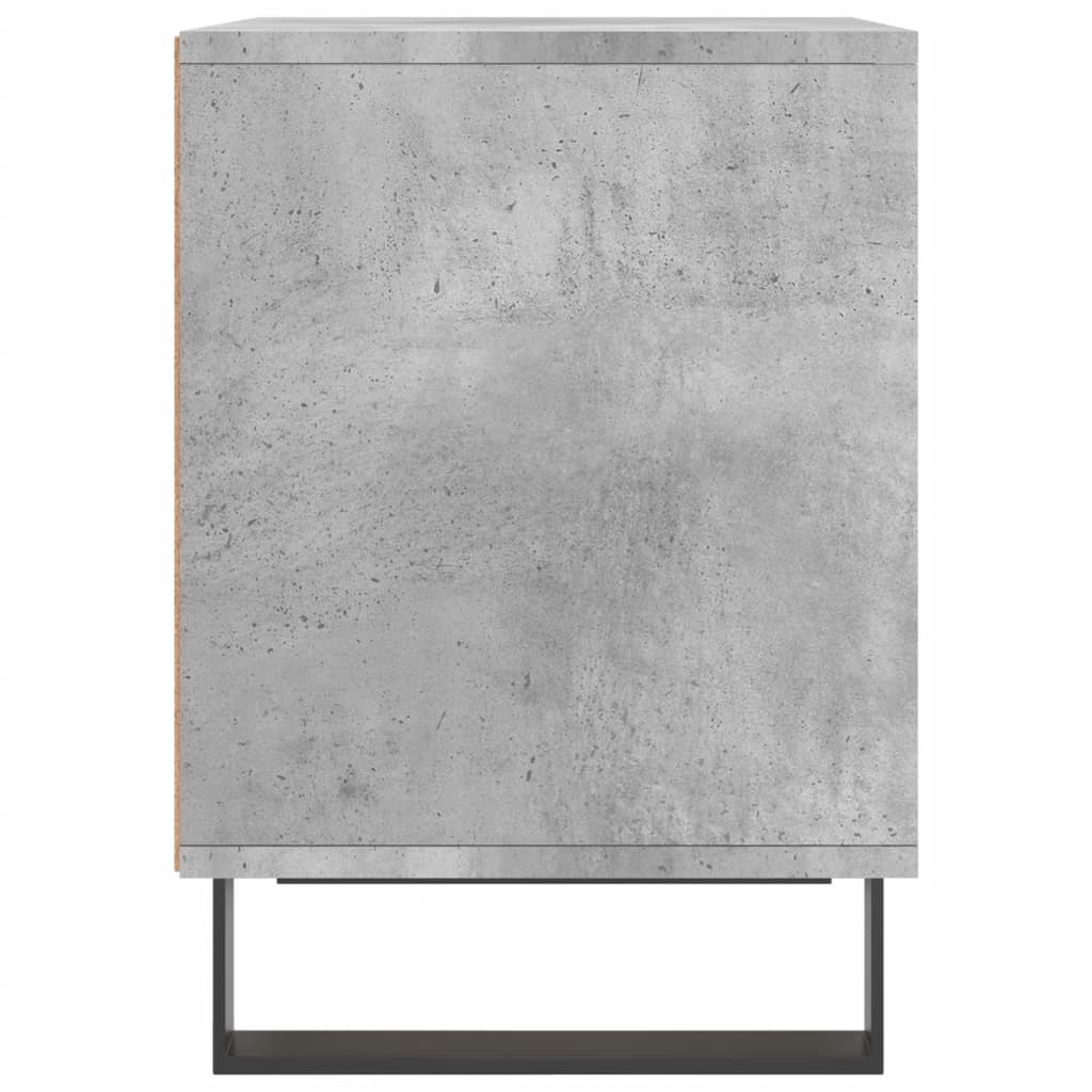 Κομοδίνα 2 τεμ. Γκρι Σκυροδέματος 40x35x50 εκ. Επεξεργ. Ξύλο