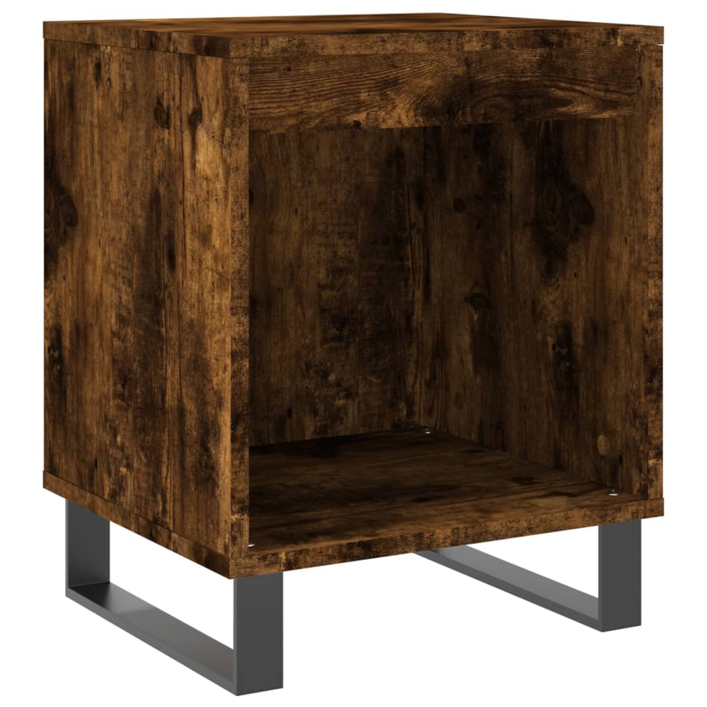 Κομοδίνα 2 τεμ. Καπνιστή Δρυς 40 x 35 x 50 εκ. Επεξεργ. Ξύλο