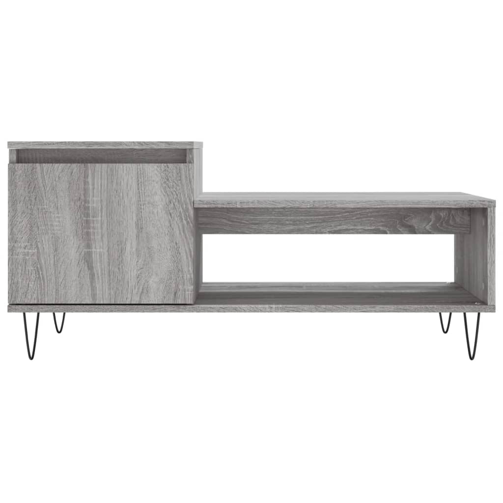 Τραπεζάκι Σαλονιού Γκρι Sonoma 100x50x45 εκ. Επεξεργασμένο Ξύλο