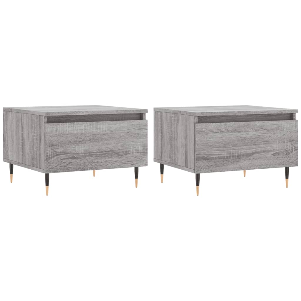 Τραπεζάκια Σαλονιού 2 τεμ. Γκρι Sonoma 50x46x35 εκ. Επεξ. Ξύλο