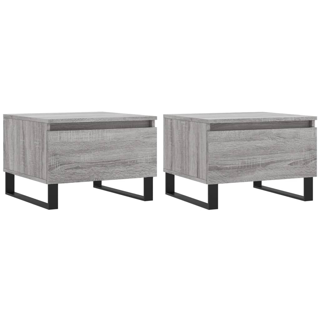 Τραπεζάκια Σαλονιού 2 τεμ. Γκρι Sonoma 50x46x35 εκ. Επεξ. Ξύλο