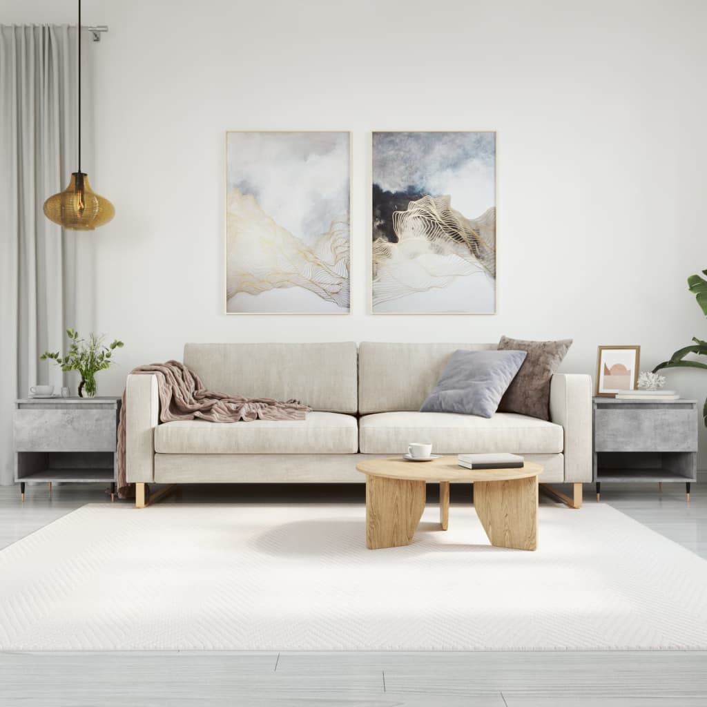 Τραπεζάκια Σαλονιού 2 τεμ Γκρι Σκυροδ. 50x46x50 εκ. Επεξ. Ξύλο