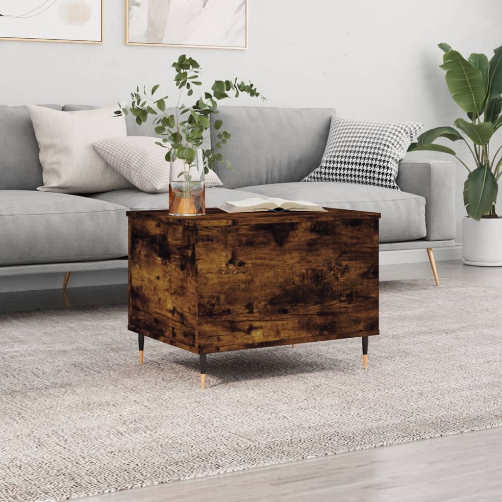 Τραπεζάκι Σαλονιού Καπνιστή Δρυς 60x44,5x45 εκ. Επεξ. Ξύλο