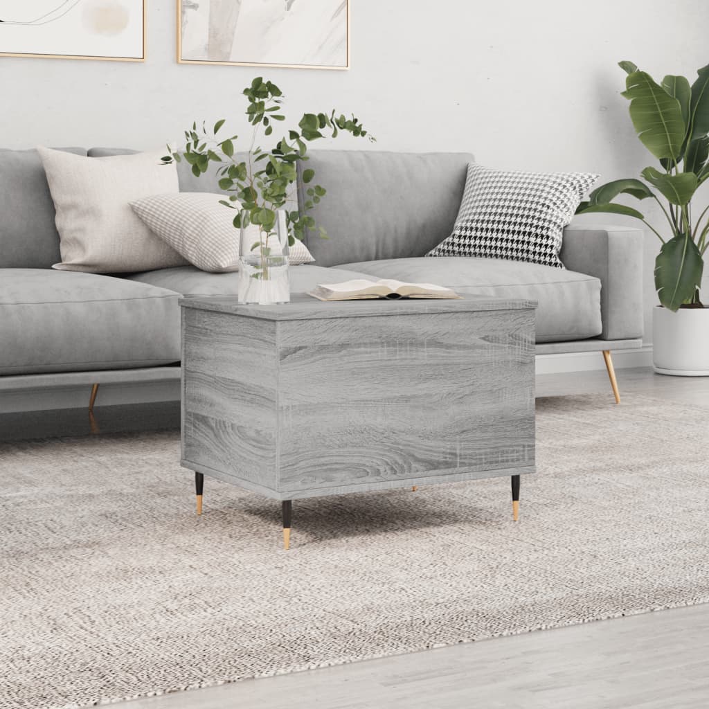 Τραπεζάκι Σαλονιού Γκρι Sonoma 60x44,5x45εκ. Επεξεργασμένο Ξύλο