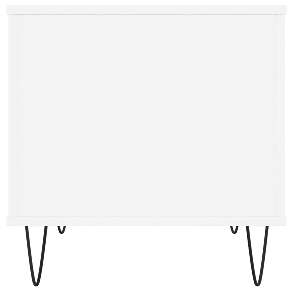 Τραπεζάκι Σαλονιού Λευκό 60x44,5x45 εκ. από Επεξεργασμένο Ξύλο - Pakobazaar