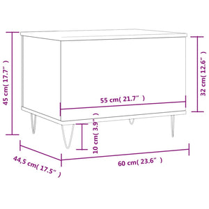 Τραπεζάκι Σαλονιού Γκρι Sonoma 60x44,5x45εκ. Επεξεργασμένο Ξύλο