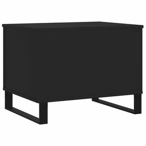 Τραπεζάκι Σαλονιού Μαύρο 60x44,5x45 εκ. Επεξεργασμένο Ξύλο