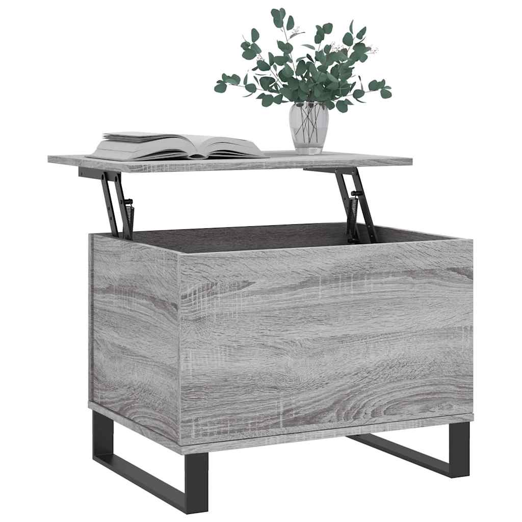 Τραπεζάκι Σαλονιού Γκρι Sonoma 60x44,5x45εκ. Επεξεργασμένο Ξύλο