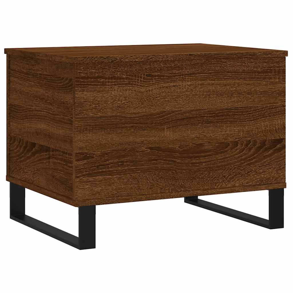 Τραπεζάκι Σαλονιού Καφέ Δρυς 60x44,5x45 εκ. Επεξεργασμένο Ξύλο
