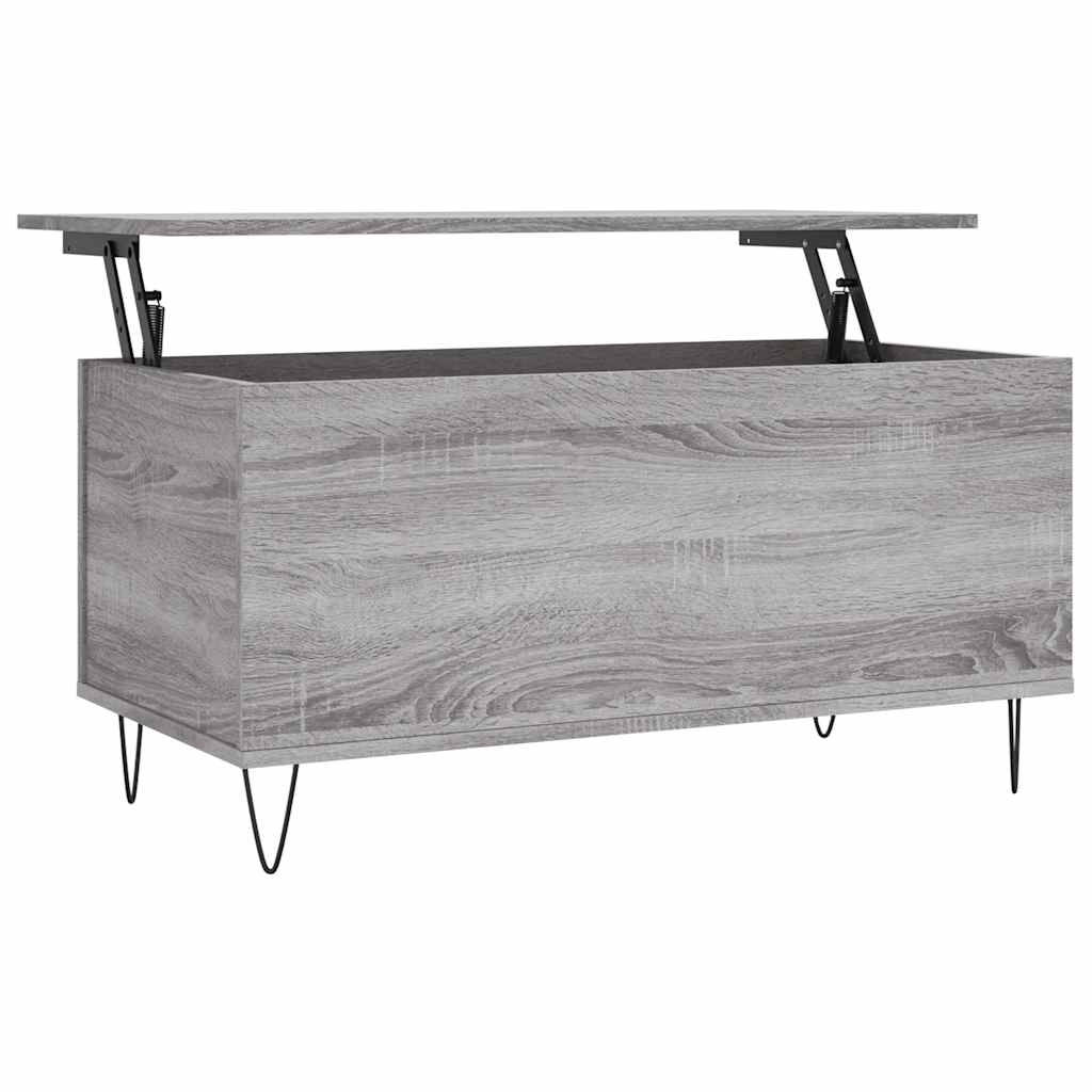 Τραπεζάκι Σαλονιού Γκρι Sonoma 90x44,5x45 εκ.Επεξεργασμένο Ξύλο